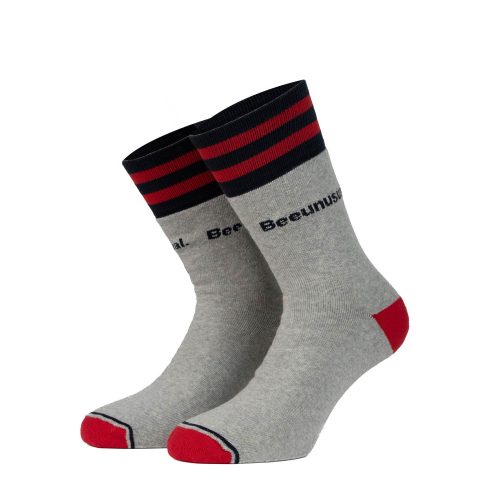 Bee Unusual "Cushion" Solid Crew grey socks