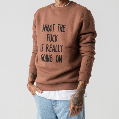 Bee Unusual Limited WTF sweatshirt Brown