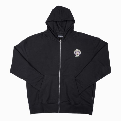 Bee Unusual " Chill Witch " Extra Heavy Zip Up Hoodie FT Black